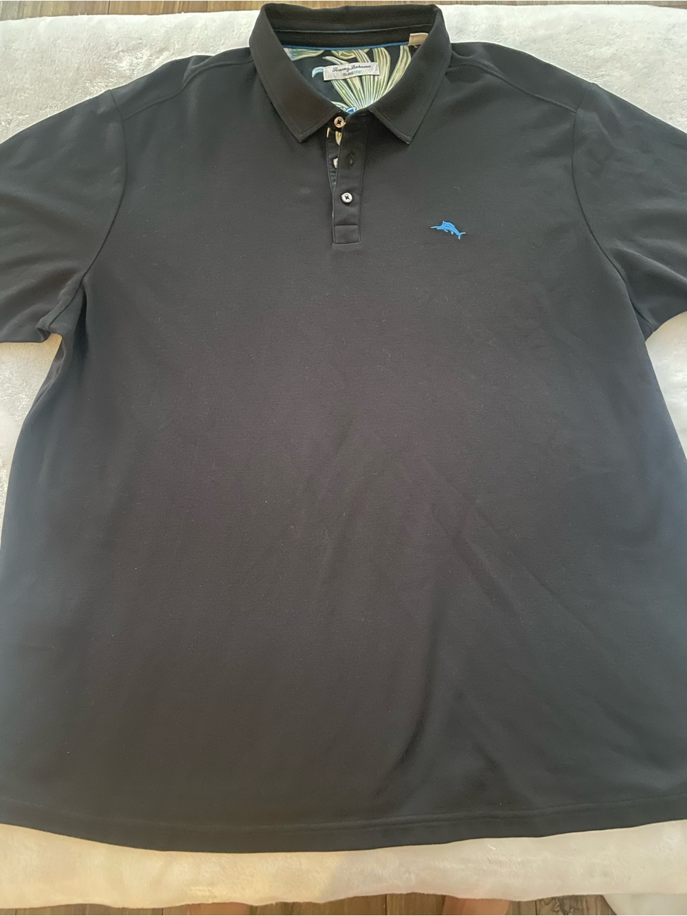 Tommy Bahama men’s black short sleeve Pima cotton polo shirt sz 2XL NWOT preppy